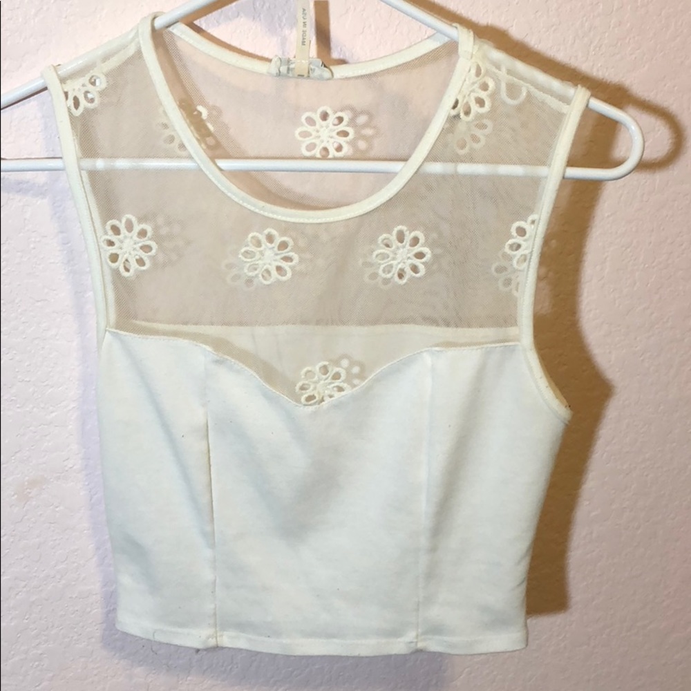 White crop-top